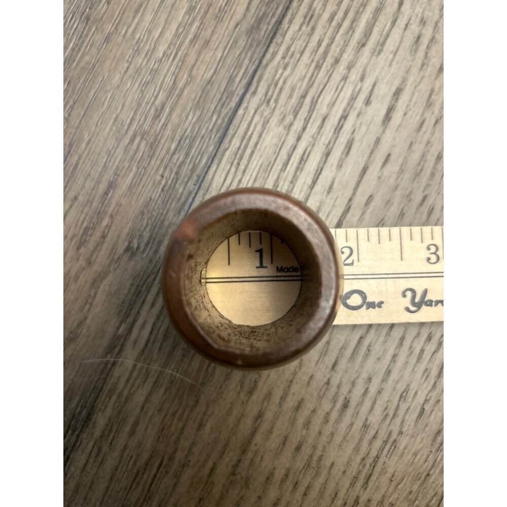 Set Of 6 Vintage Wooden Napkin Rings - Picture 4 of 4